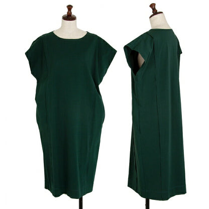 ISSEY MIYAKE Stretch Cotton Patchwork Dark Green Dress Size 2