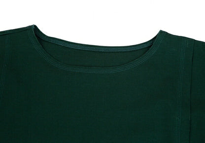 ISSEY MIYAKE Stretch Cotton Patchwork Dark Green Dress Size 2