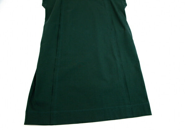 ISSEY MIYAKE Stretch Cotton Patchwork Dark Green Dress Size 2