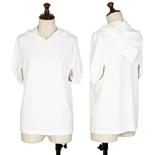 COMME des GARCONS Hooded Asymmetrical Short Top White Size S