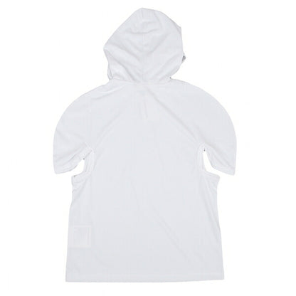 COMME des GARCONS Hooded Asymmetrical Short Top White Size S