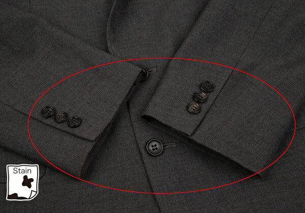 COMME des GARCONS HOMME Charcoal Wool 2-Button Jacket Size M