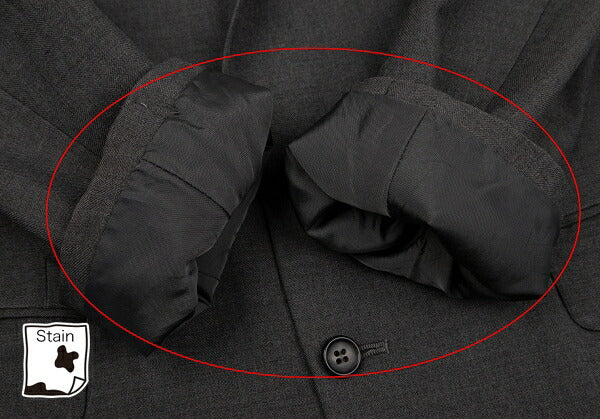 COMME des GARCONS HOMME Charcoal Wool 2-Button Jacket Size M
