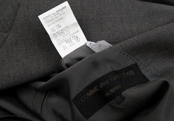 COMME des GARCONS HOMME Charcoal Wool 2-Button Jacket Size M