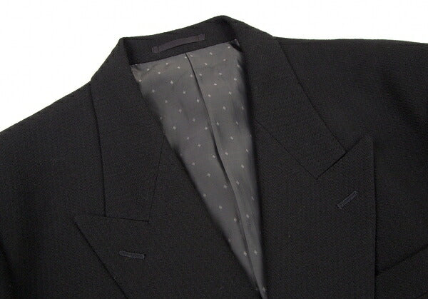 Y's for men Wool Double-Breasted Diamond Jacket Black Size M