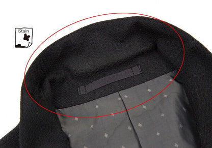 Y's for men Wool Double-Breasted Diamond Jacket Black Size M