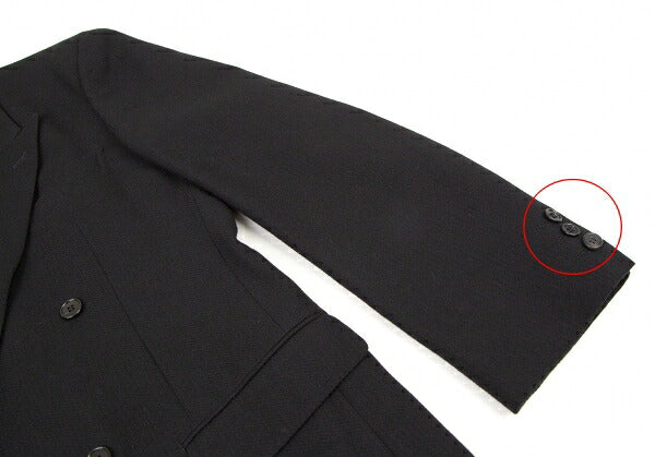 Y's for men Wool Double-Breasted Diamond Jacket Black Size M