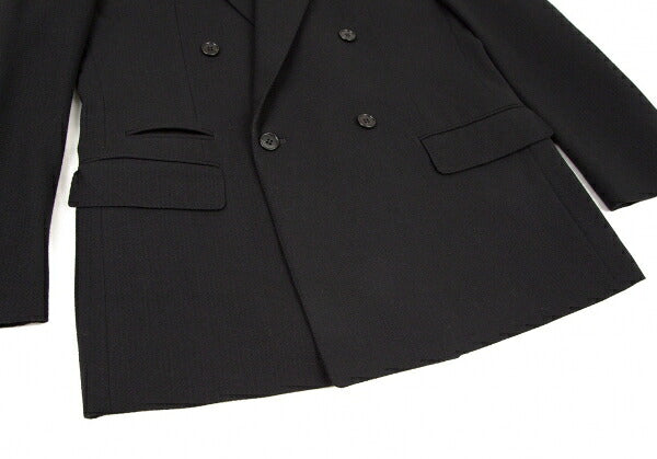 Y's for men Wool Double-Breasted Diamond Jacket Black Size M