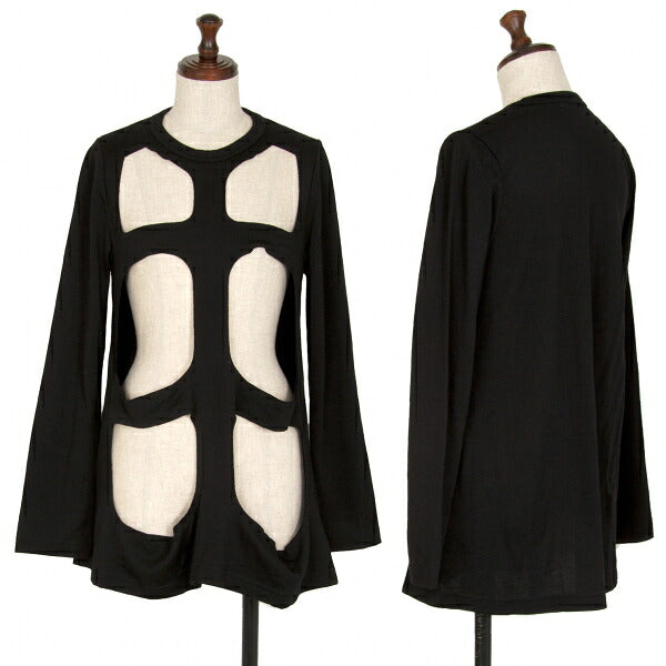 COMME des GARCONS 17SS Wool Cutout Sweater Black Size XS