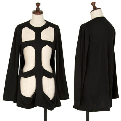 COMME des GARCONS 17SS Wool Cutout Sweater Black Size XS