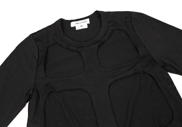 COMME des GARCONS 17SS Wool Cutout Sweater Black Size XS