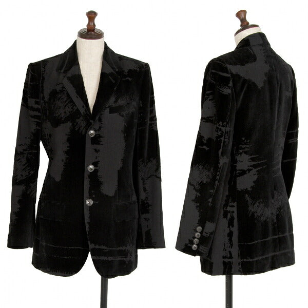 Jean Paul GAULTIER FEMME Flocked Jacket Charcoal Size 40