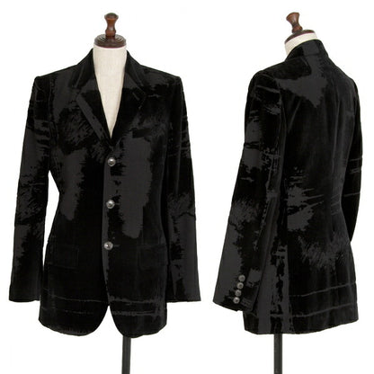 Jean Paul GAULTIER FEMME Flocked Jacket Charcoal Size 40