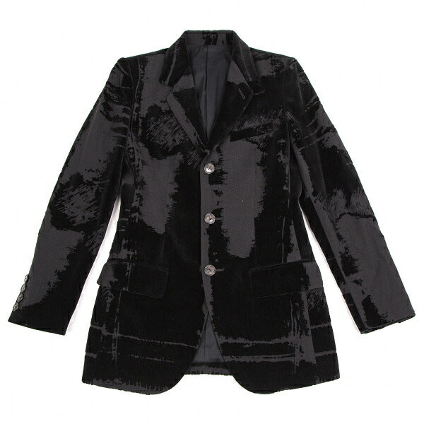 Jean Paul GAULTIER FEMME Flocked Jacket Charcoal Size 40