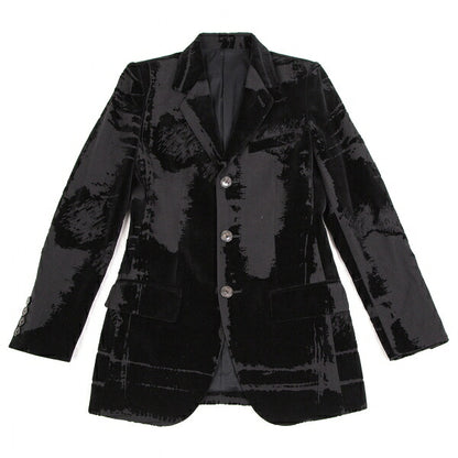 Jean Paul GAULTIER FEMME Flocked Jacket Charcoal Size 40