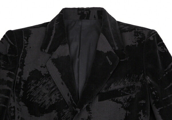 Jean Paul GAULTIER FEMME Flocked Jacket Charcoal Size 40