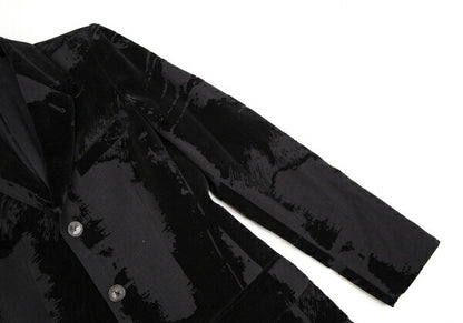 Jean Paul GAULTIER FEMME Flocked Jacket Charcoal Size 40
