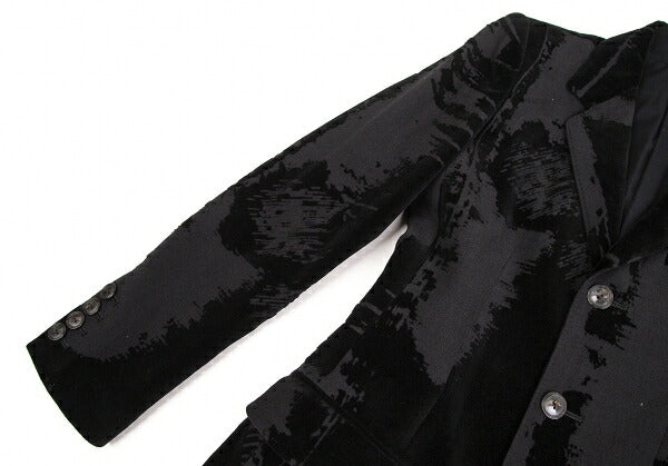 Jean Paul GAULTIER FEMME Flocked Jacket Charcoal Size 40