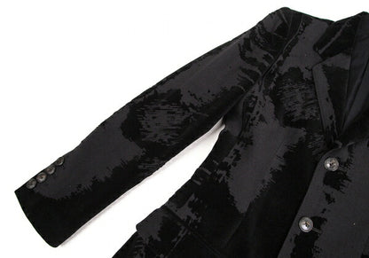 Jean Paul GAULTIER FEMME Flocked Jacket Charcoal Size 40