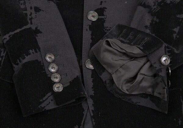 Jean Paul GAULTIER FEMME Flocked Jacket Charcoal Size 40