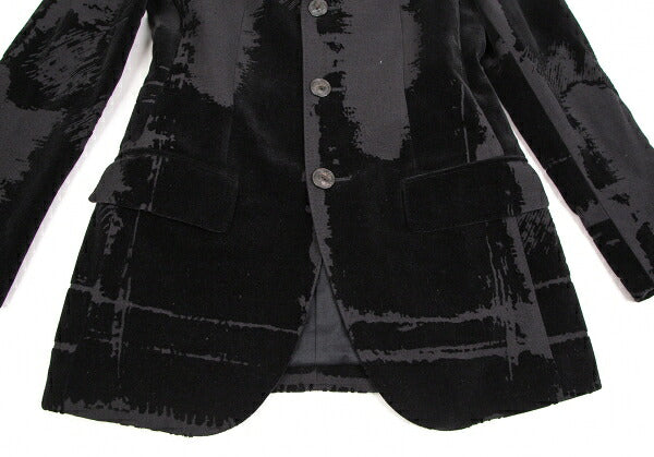 Jean Paul GAULTIER FEMME Flocked Jacket Charcoal Size 40