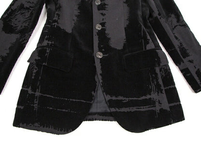 Jean Paul GAULTIER FEMME Flocked Jacket Charcoal Size 40