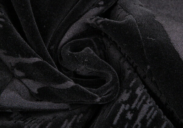 Jean Paul GAULTIER FEMME Flocked Jacket Charcoal Size 40