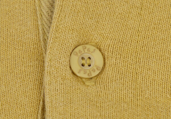 Papas Chain Stitch Embroidered Sweatshirt Yellow Size L
