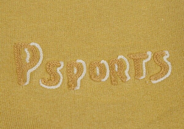 Papas Chain Stitch Embroidered Sweatshirt Yellow Size L