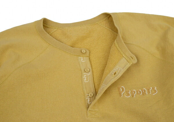 Papas Chain Stitch Embroidered Sweatshirt Yellow Size L
