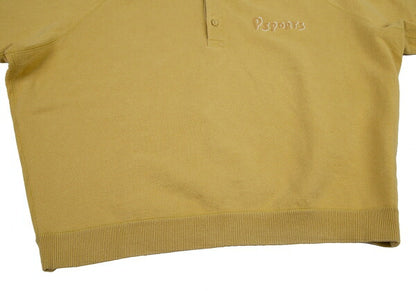 Papas Chain Stitch Embroidered Sweatshirt Yellow Size L