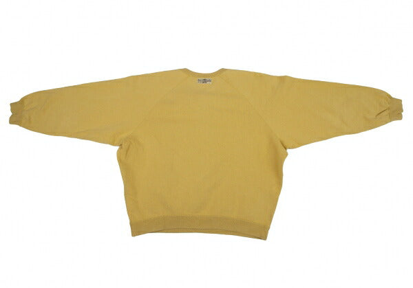 Papas Chain Stitch Embroidered Sweatshirt Yellow Size L