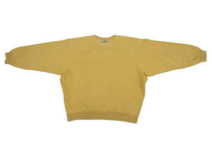 Papas Chain Stitch Embroidered Sweatshirt Yellow Size L