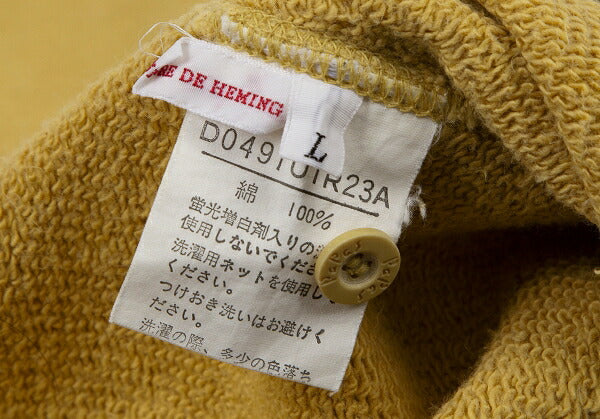Papas Chain Stitch Embroidered Sweatshirt Yellow Size L