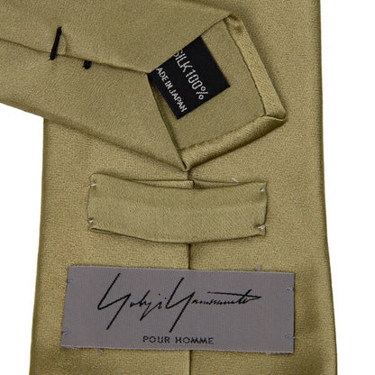 Yohji Yamamoto POUR HOMME Hula Dancer Silk Tie Beige