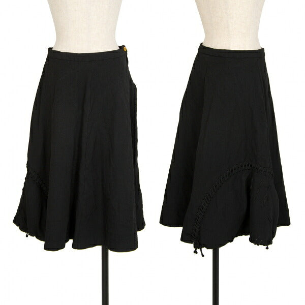 COMME des GARCONS Poly Shirred Padded Skirt Black Size M