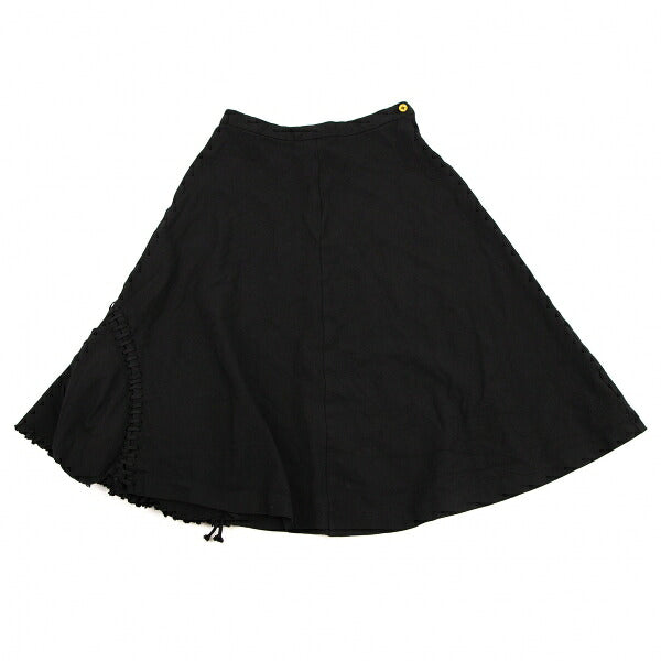 COMME des GARCONS Poly Shirred Padded Skirt Black Size M