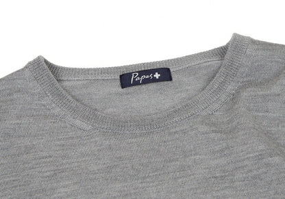 Papas Wool Crewneck Knit Sweater Gray Size L