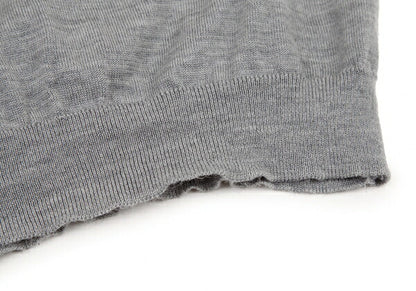 Papas Wool Crewneck Knit Sweater Gray Size L