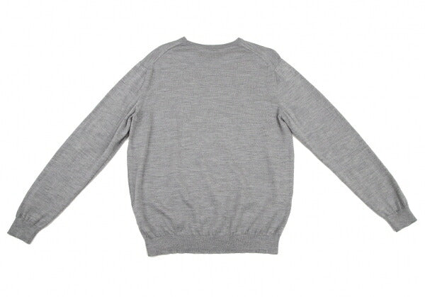 Papas Wool Crewneck Knit Sweater Gray Size L