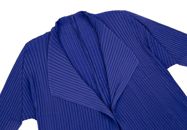 ISSEY MIYAKE Pleated 1-Button Jacket Blue Size 2