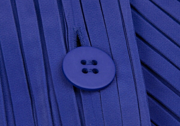 ISSEY MIYAKE Pleated 1-Button Jacket Blue Size 2