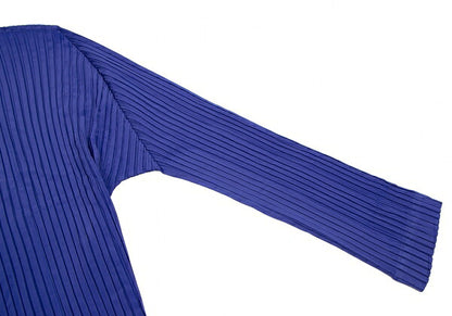 ISSEY MIYAKE Pleated 1-Button Jacket Blue Size 2