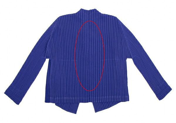 ISSEY MIYAKE Pleated 1-Button Jacket Blue Size 2