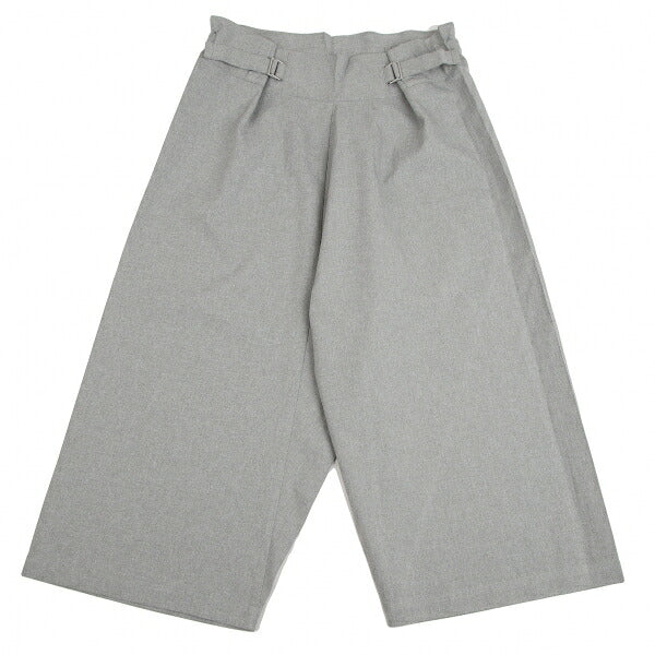 ISSEY MIYAKE me Wool-Like Poly Wide Pants Light Gray Size F