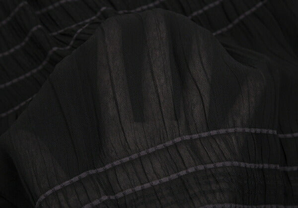 Sybilla Chiffon Border Sleeveless Dress Black Purple Size M