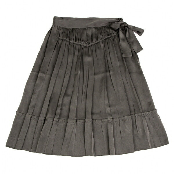 ISSEY MIYAKE Poly Gather Pleat Skirt Brown Size 2