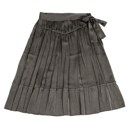 ISSEY MIYAKE Poly Gather Pleat Skirt Brown Size 2