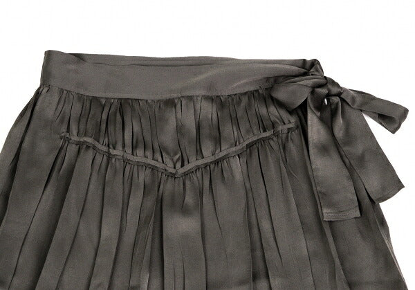 ISSEY MIYAKE Poly Gather Pleat Skirt Brown Size 2