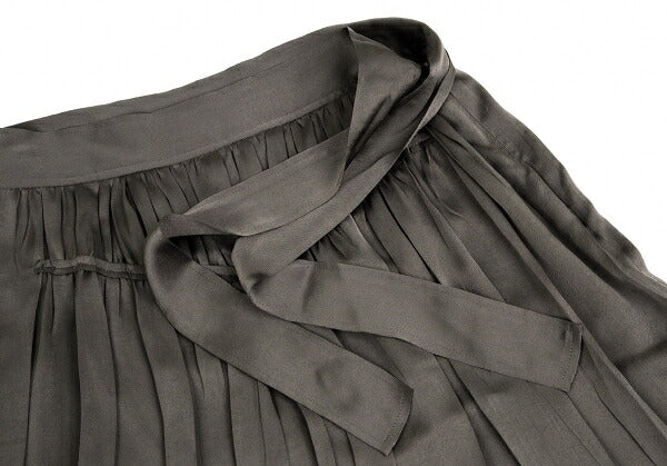 ISSEY MIYAKE Poly Gather Pleat Skirt Brown Size 2